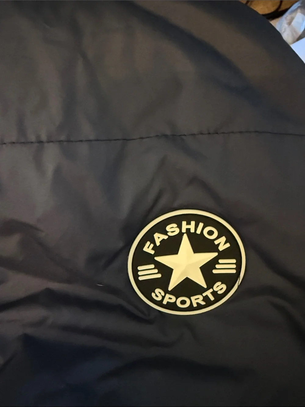 Fashion Sport Dog Coat Navy Blue Puffer Waterproof with Harness Openings